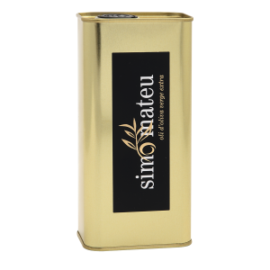 Imagen de lata de aceite de oliva variedad simo mateu virgen extra
